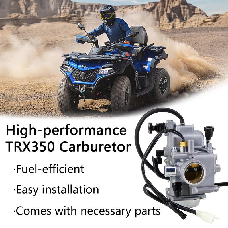 HOOAI كربريتر رانشر 350 متوافق مع رانشر 2000-2006 Trx350es Trx350fe Trx350fm فورمان Trx450fe Trx450fm Trx450es فورتركس ل ATV 4 أشواط 4 عجلات قطع غيار مع فلتر زيت هواء - Image 4